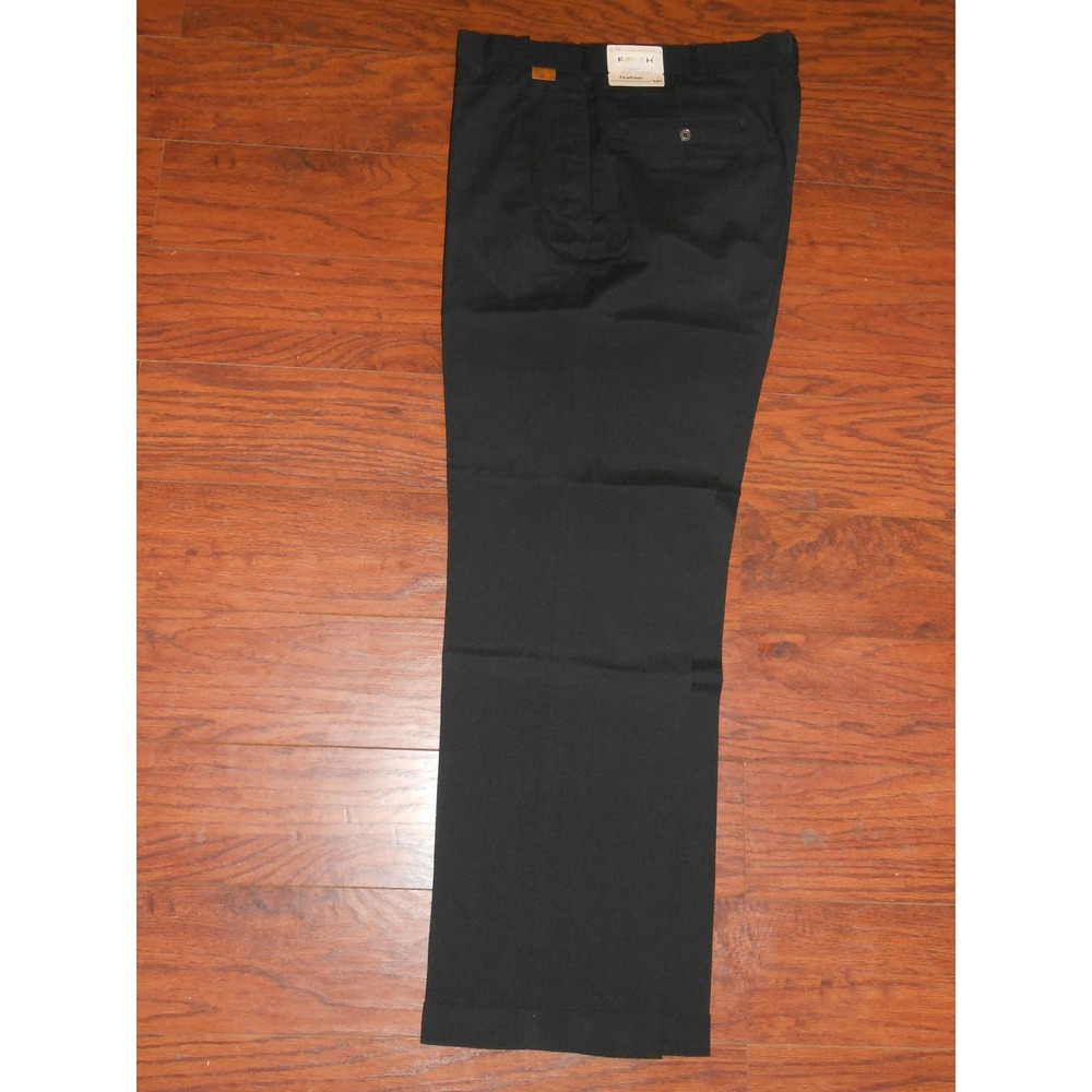 Mens Authentic Farah Premium Master Weave Black 34x30 Dress Pants Chinos Slacks!